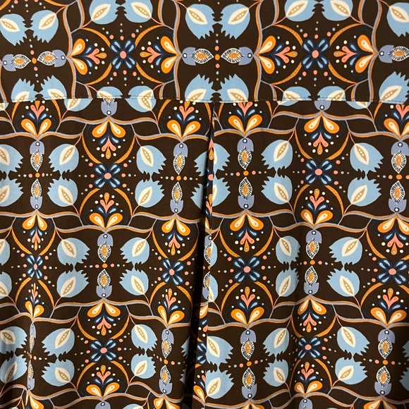 J. McLaughlin Blue and Orange Long Sleeve Shirt Dress - Picture 5 of 6